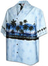 Pacific Legend Mens S to 3X Sunset Palm Horizon Chest Band Shirt