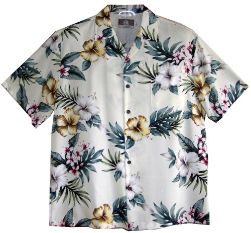 RJC Mens Hibiscus Stephanotis Rayon Shirt