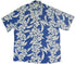 White Orchid Panel Kamehameha Men's Hawaiian Aloha Rayon Vintage Shirt