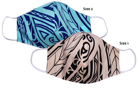 RJC 2 Sided Hawaiian Cotton Face Masks