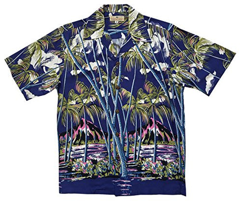 Pineapple Juice Mens Hawaiian Palm Shirt