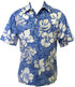 Made in USA - Go Barefoot Men's Texture Hibiscus Reverse Aloha Shirt