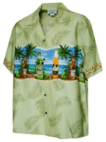 Pacific Legend Mens S to 4X High Time Beach Wind Beer Chest Band Shirt