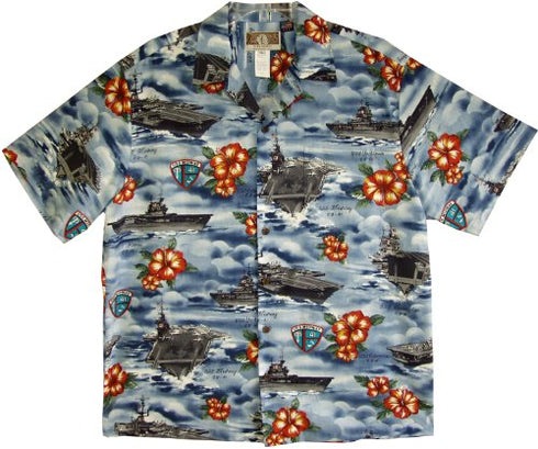 RJC Mens USS Midway CV 41 Aircraft Carrier Shirt