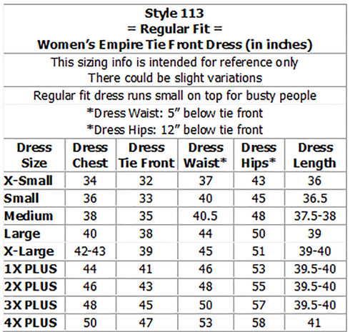 Delicate Tropical Women's Empire Tie Front Hawaiian Dress (Generous Fit)