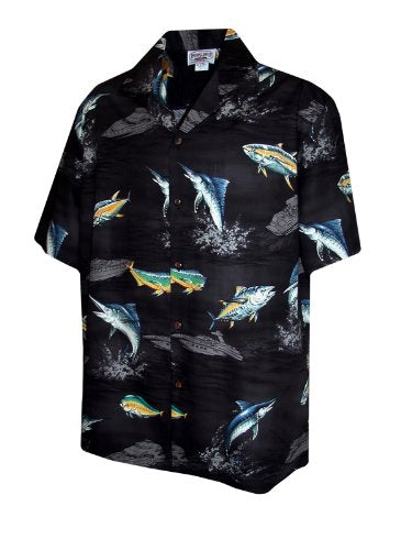 Pacific Legend Mens M to 4X Deep Water Ocean Fish Shirt