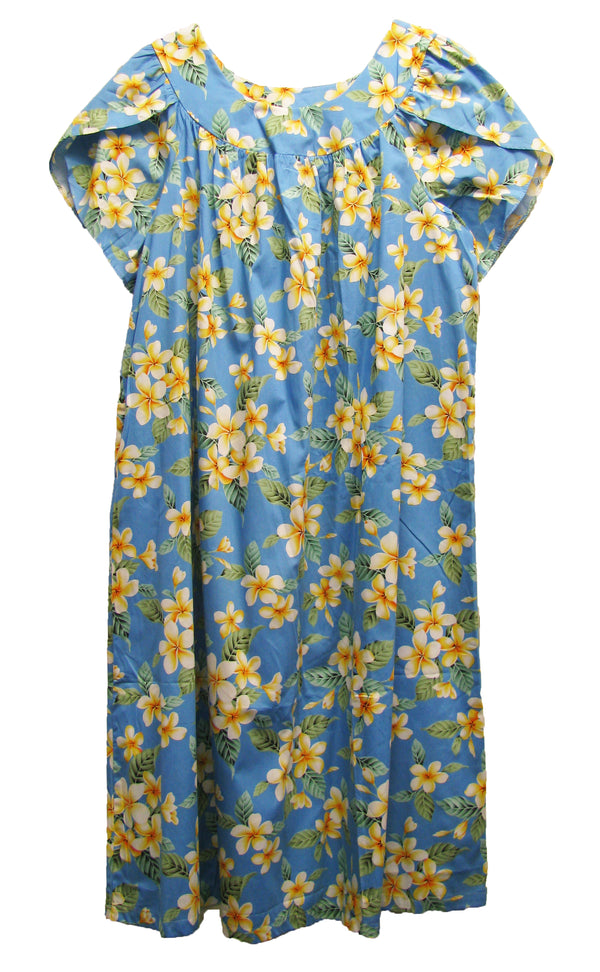 RJC Women's Yellow Plumeria Muumuu Dress