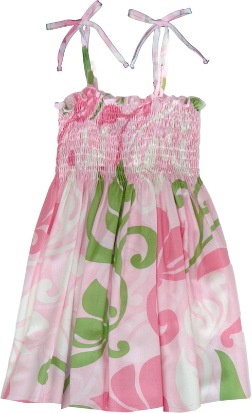 Summer Wind Girl's Hawaiian Smocked Dress