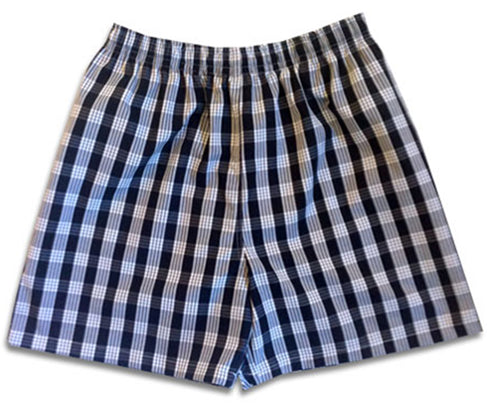 Pineapple Juice Mens Palaka Plaid Elastic Waistband Vintage Shorts