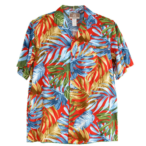 Monstera Fern Storm Men's Aloha Shirt