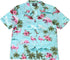 Pink Flamingo HIbiscus Women's Hawaiian Camp Shirt