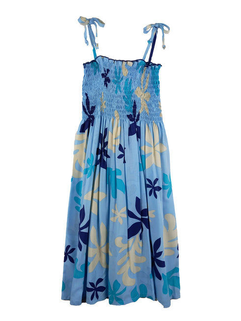 Spring Flora Girl's Hawaiian Smocked Dress