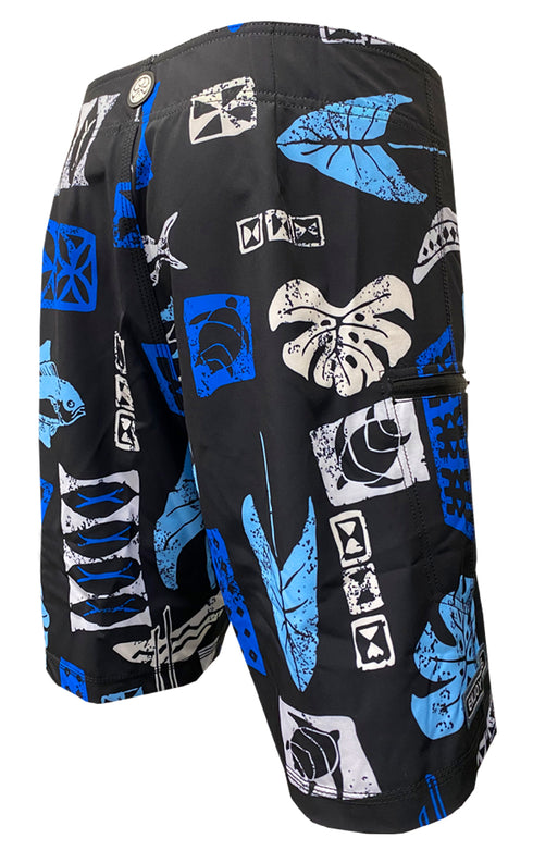 Hawaiian Island Creations HIC 19" Mahi Mahi Palms 8 Way Stretch Boardshorts