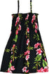 Plumeria Bamboo Panel Girl's Hawaiian Smocked Dress