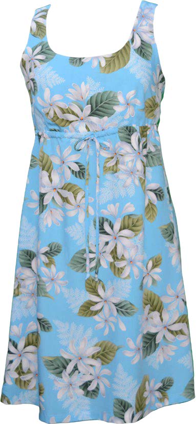 Tahiti Tiare Women's Empire Tie Front Hawaiian Dress (Generous Fit)