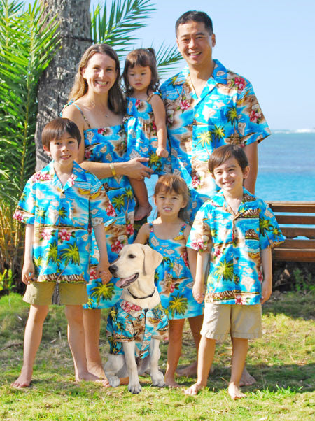 RJC Girl's Hibiscus Hawaiian Islands Hawaiian Smocked Dress