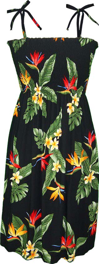 Bird of Paradise Display Women's Hawaiian Smocked Dress