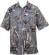 Go Barefoot Mens Palm Ukulele Pullover Reverse Cotton Shirt