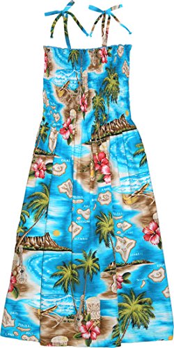 RJC Womens S - XL Hibiscus Hawaiian Island Elastic Tube Top Sundress