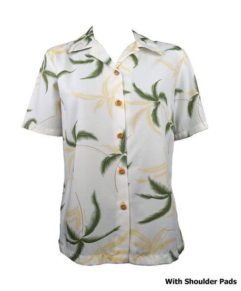 Hurricane Palm Women's Hawaiian Camp Shirt
