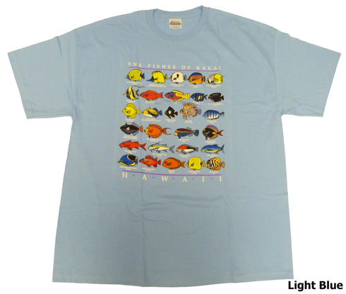 Fishes of Hawaii Islands Screenprinted Hawaiian T-Shirt