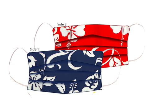 RJC Hawaiian Pleated Cotton Face Masks