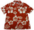 Old School Hibiscus Women's Hawaiian Camp Shirt