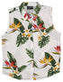 Bird of Paradise Display Women's Fitted Sleeveless Aloha Blouse - Plus Size