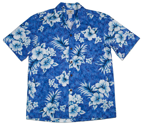 Two Palms Men's Crack Hibiscus Aloha Shirt