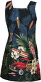 Tropical Surfboard Woodie Women's A-Line Hawaiian Short Tank Dress