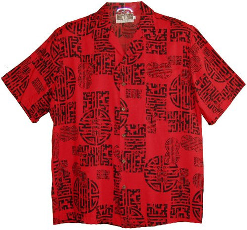 RJC Mens Asian Good Luck Rayon Shirt