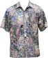 Made in USA - Go Barefoot Men's Honu Turtle Tapa Reverse Aloha Shirt