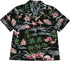 Pink Flamingo HIbiscus Women's Hawaiian Camp Shirt