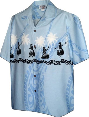 Pacific Legend Mens S to 3X Hula Tribal Chest Band Shirt