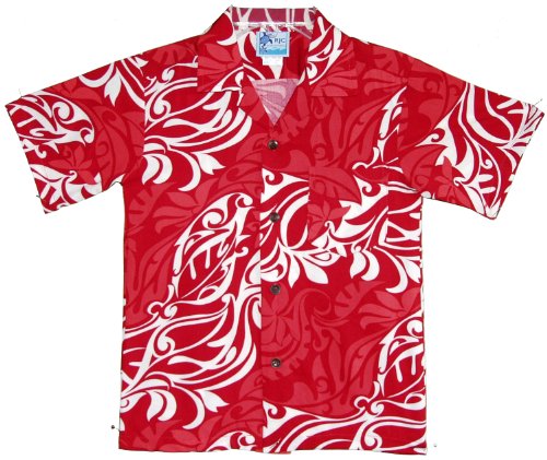 RJC Boys Classic Hawaiian Christmas Rayon Shirt