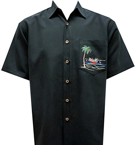 Bamboo Cay Mens North Pole Flight Embroidered Shirt