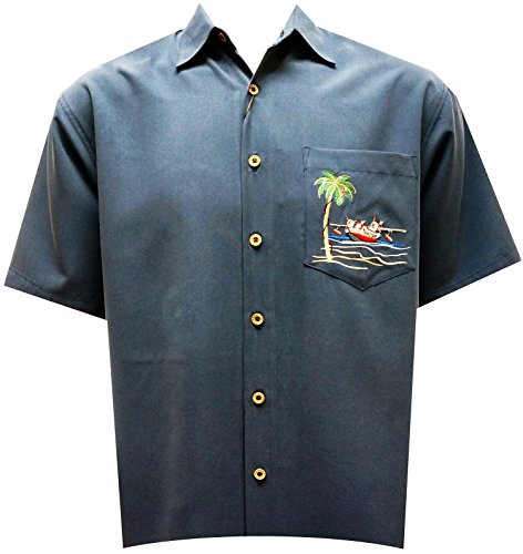 Bamboo Cay Mens North Pole Flight Embroidered Shirt