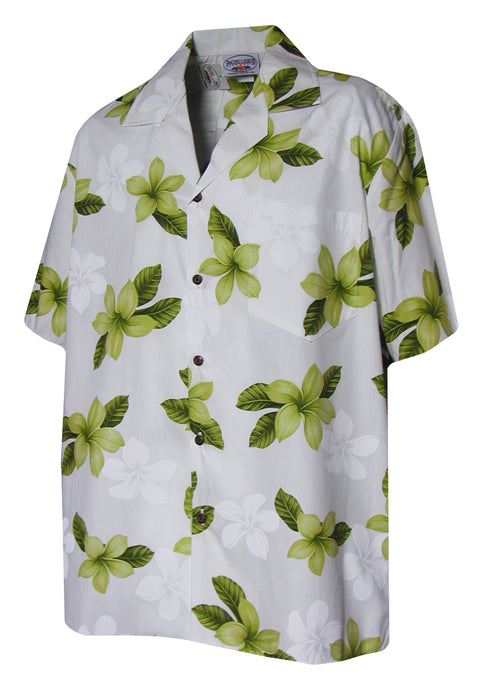 Pacific Legend Mens Single Tone Plumeria Shirt