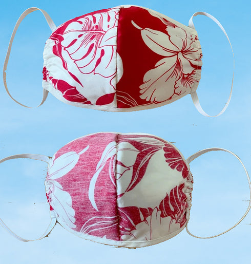 Hawaiian Cotton Face Mask Reversable