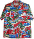 RJC Mens Christmas Hawaiian Style Button Down Shirt
