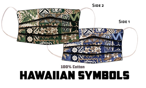 RJC Hawaiian Pleated Cotton Face Masks