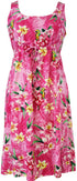 Orchid Parrot Women's Empire Tie Front Hawaiian Dress (Generous Fit)