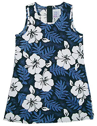 RJC Girl's White Hibiscus Fern Hawaiian Dress