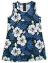 RJC Girl's White Hibiscus Fern Hawaiian Dress