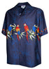 Pacific Legend Mens S to 4X Parrot Bamboo Chest Band Shirt