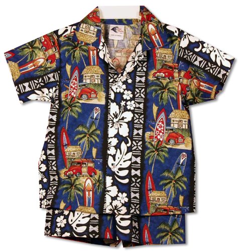 RJC Boys 6 Months to 7 Toddler Surfboard Woodie 2pc Set