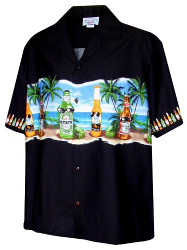 Pacific Legend Mens S to 4X High Time Beach Wind Beer Chest Band Shirt