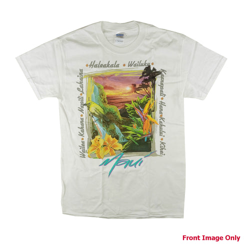 Maui Destinations Screenprinted Hawaiian T-Shirt