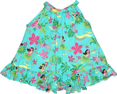 RJC Baby Girls Hula Girl Fun Halter Dress 2pc Set