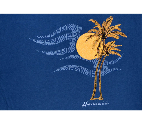 Palm Sun Screenprinted Hawaiian T-Shirt